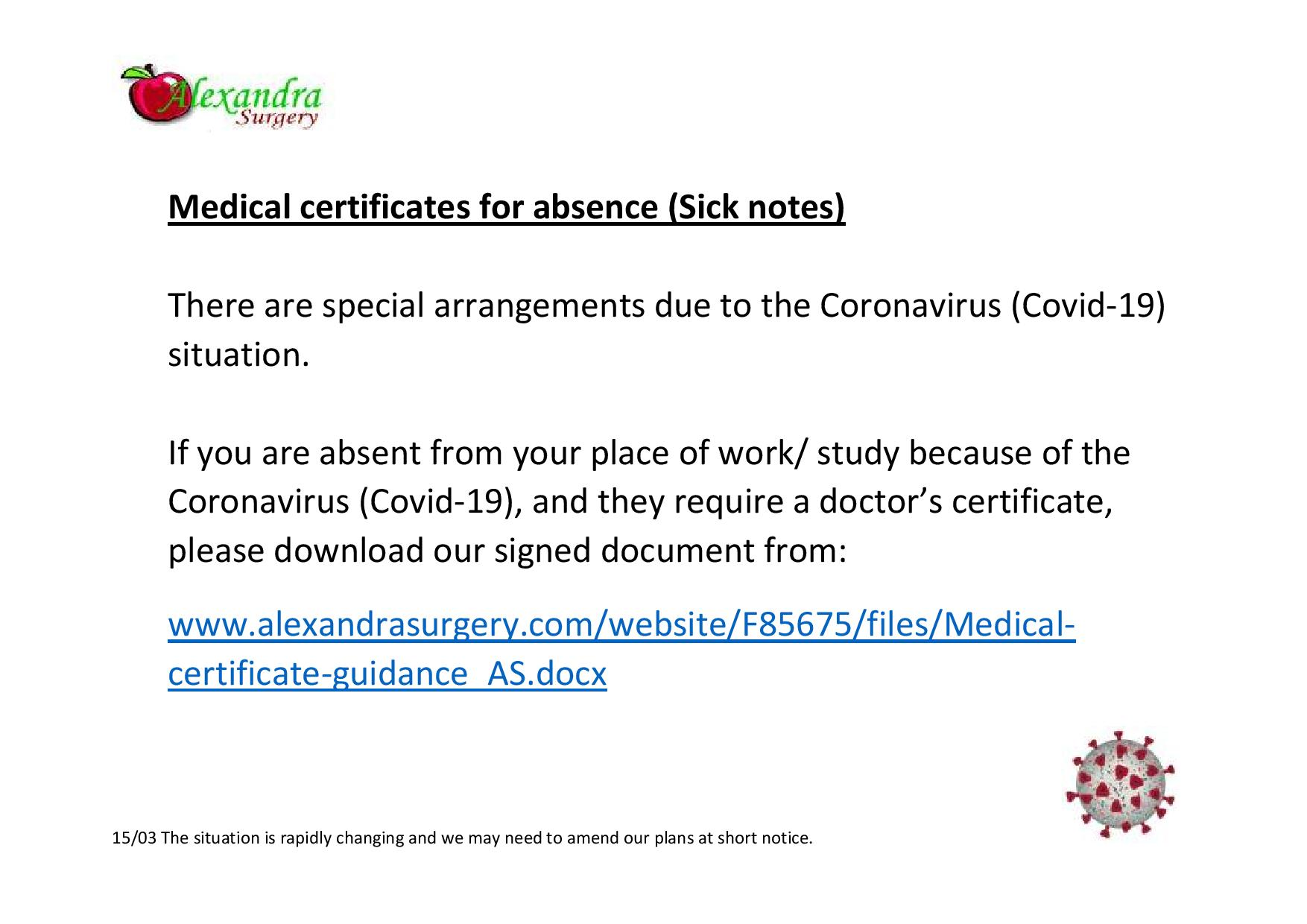Telephone appointment certificates Telephone appointment certificates